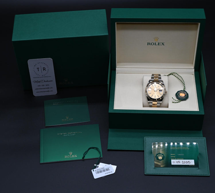 2025 Rolex Datejust 41 (Ref. 126333) – Champagne Dial