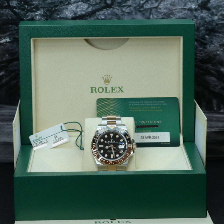 Rolex GMT 126711CHNR "Rootbeer" two tone