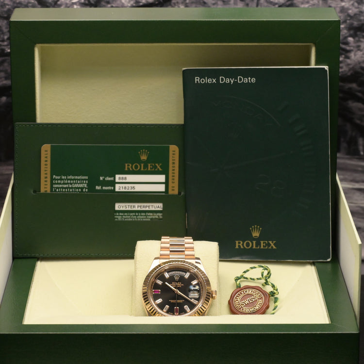 Rolex Day-Date 41 - Ref. 218235 with Ruby Dial